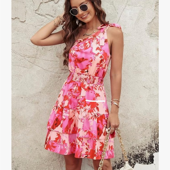 2/$20 PrettyGarden Ruffled One-Shoulder Dress - Picture 1 of 4